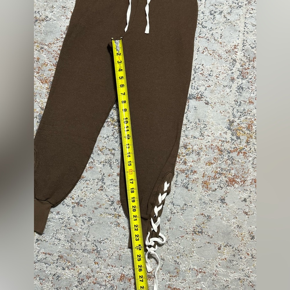 Anthropologie n:Philanthropy Size XS Maryl Joggers Lace Up Leg Cotton Terry - Picture 5 of 13